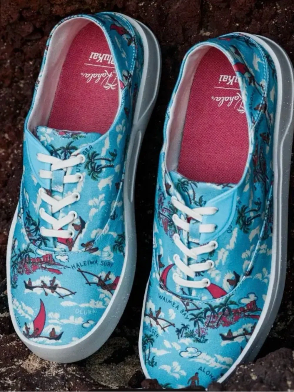 Kahala x OluKai Tradewinds Sneakers, Ocean Spray/Pa'i, NWT, Men’s Size 11.5/44.5